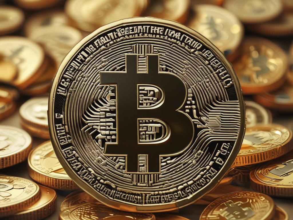 Create a highly detailed, realistic high-resolution photo that reflects a blog titled "Gold, Bitcoin oder Aktien? Diversifikation leicht erklärt." The composition of the image should be simple and clear, featuring a single subject: a well-organized table displaying three distinct investment options. 

1. **Subject Matter**: On the table, arrange a shiny gold bar, a stack of Bitcoin coins, and a few stock market charts or index graphs printed out to represent traditional stocks. Ensure each element is clearl