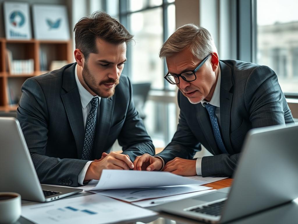 A close up shot of a consultant working with a