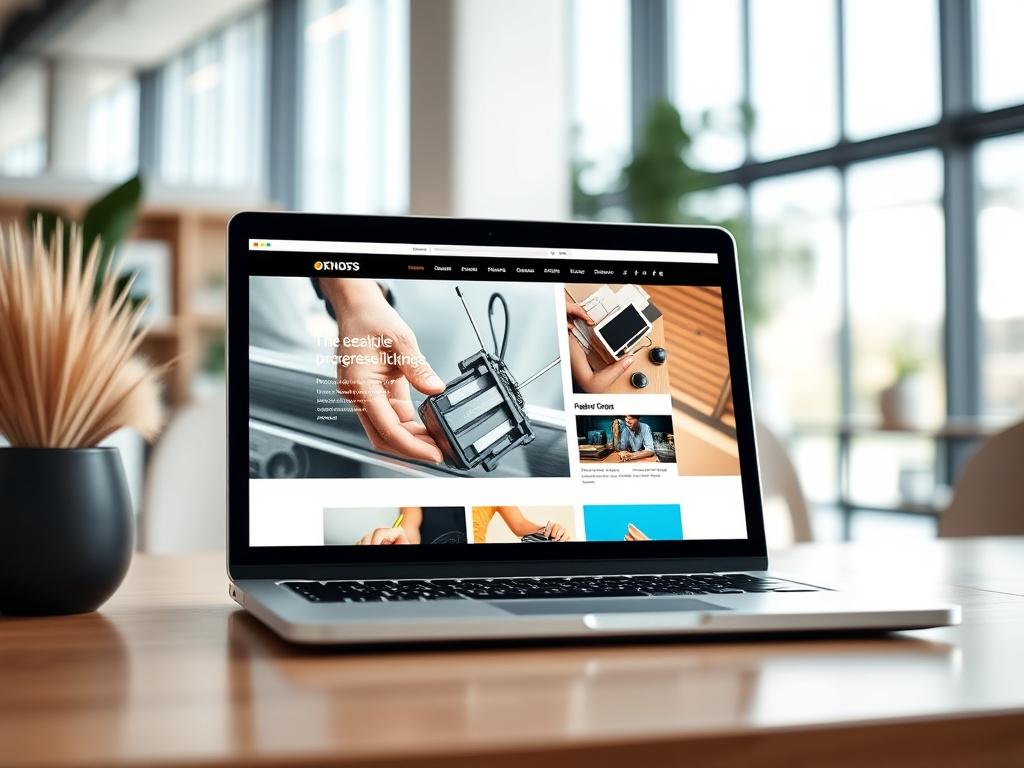 A close up shot of a modern laptop displaying a