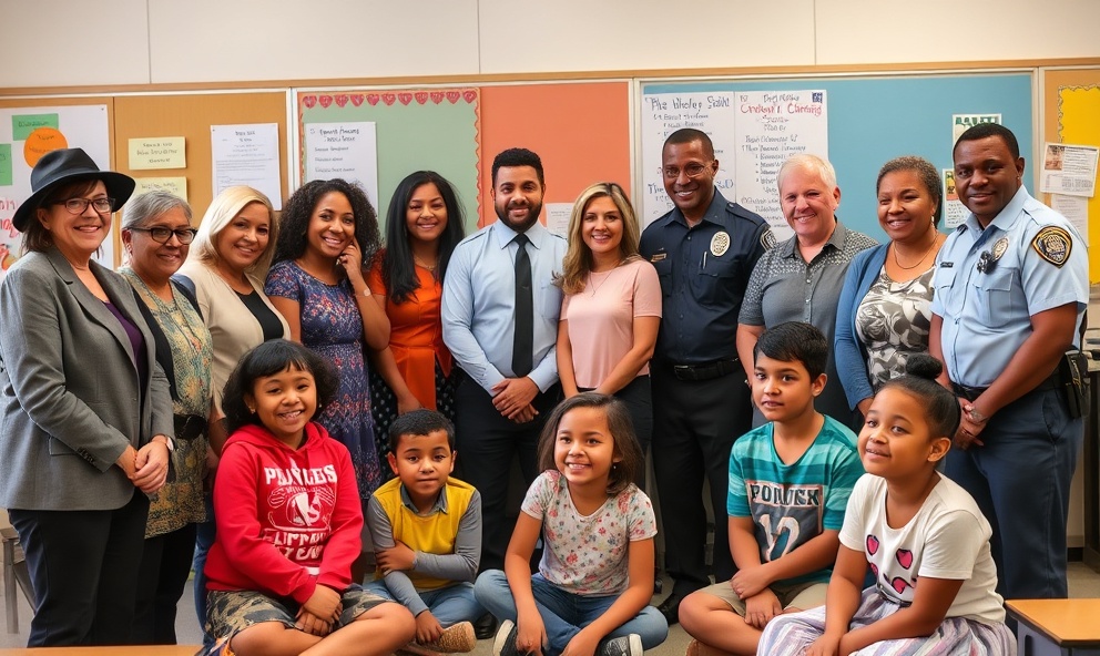 Community leaders, educators, parents, and first responders working together