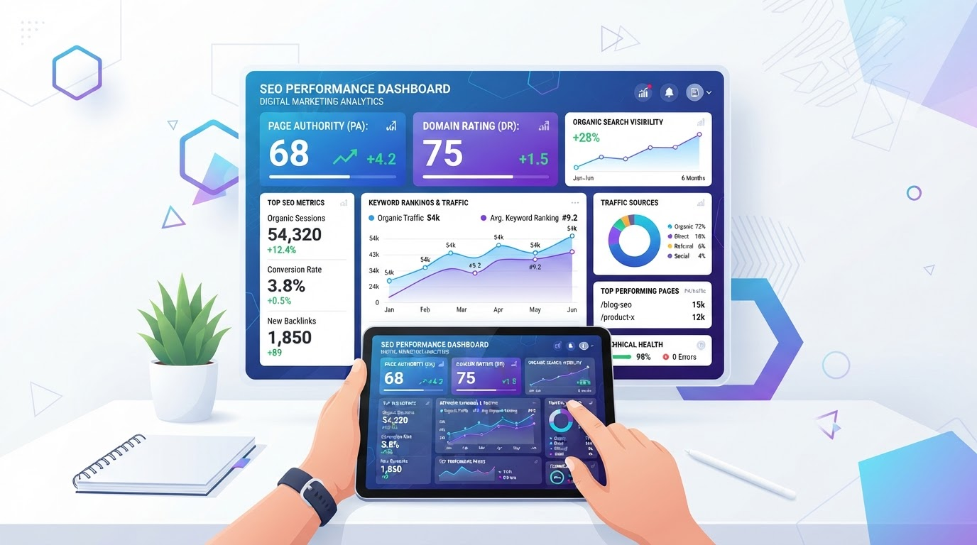 Page Authority SEO Analytics Dashboard
