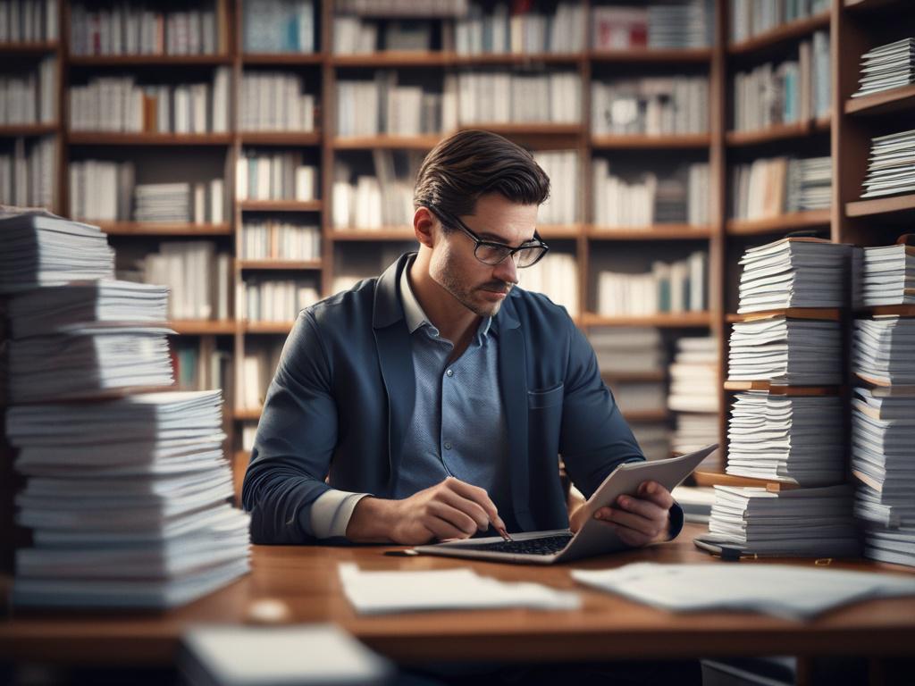 A close up shot of a nutrition expert analyzing data