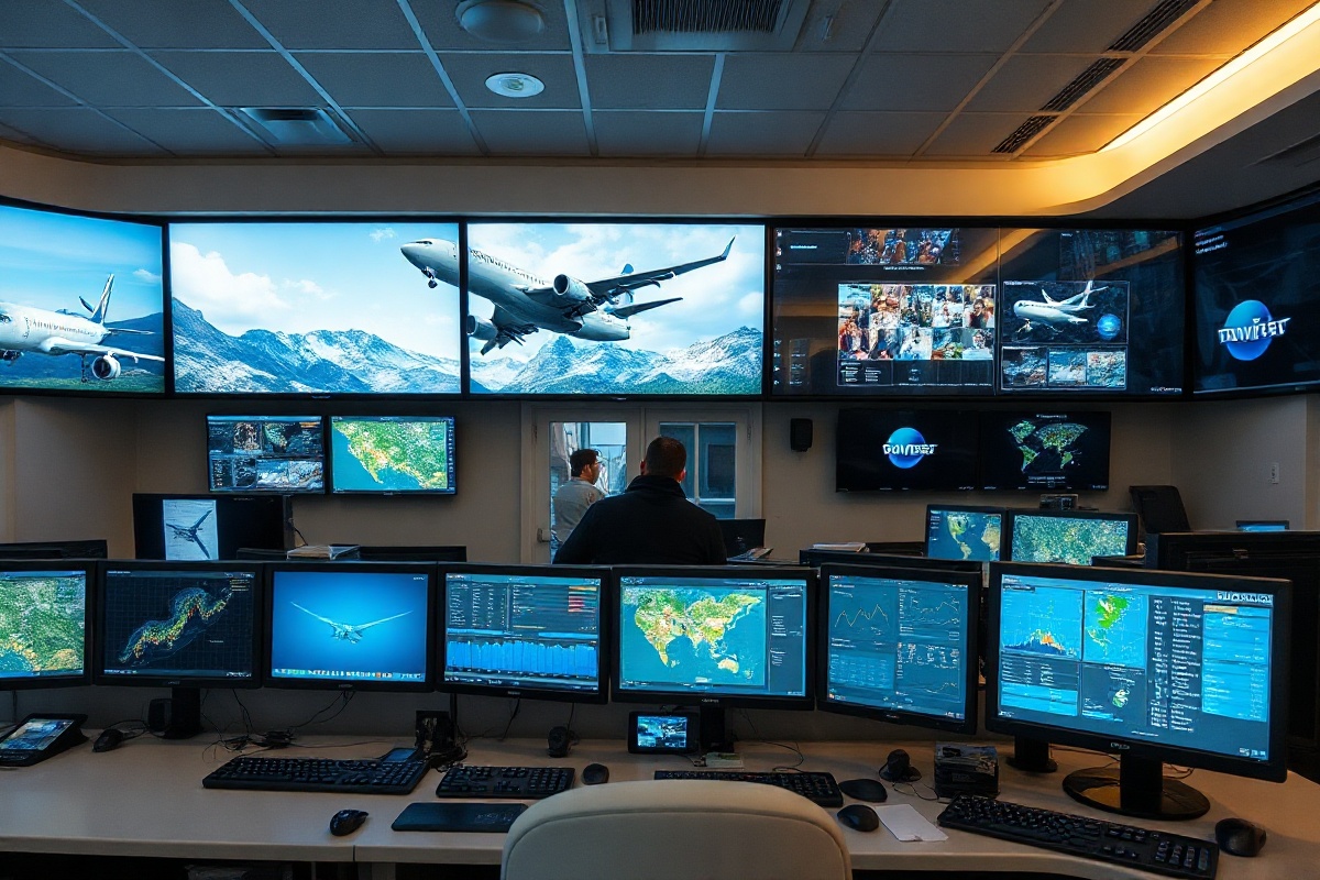 Modern aviation dispatch control center