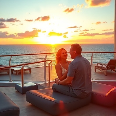 Robert & Susan enjoying cruise sunset