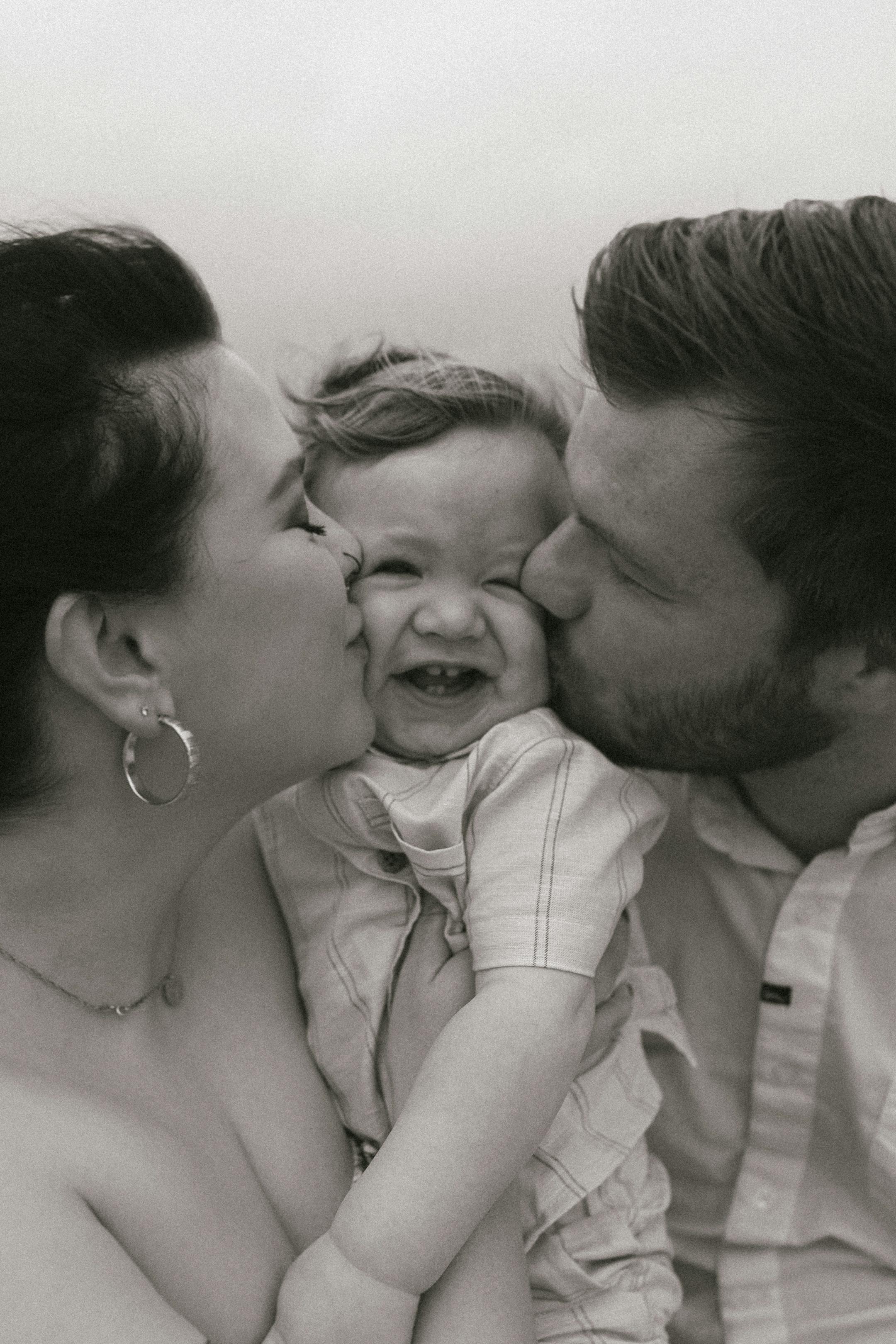 Free stock photo of black and white, family, together