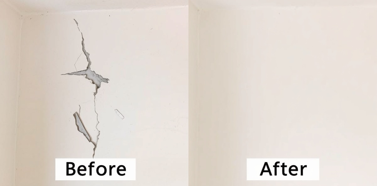 Before: Drywall Repair & Texture Matching