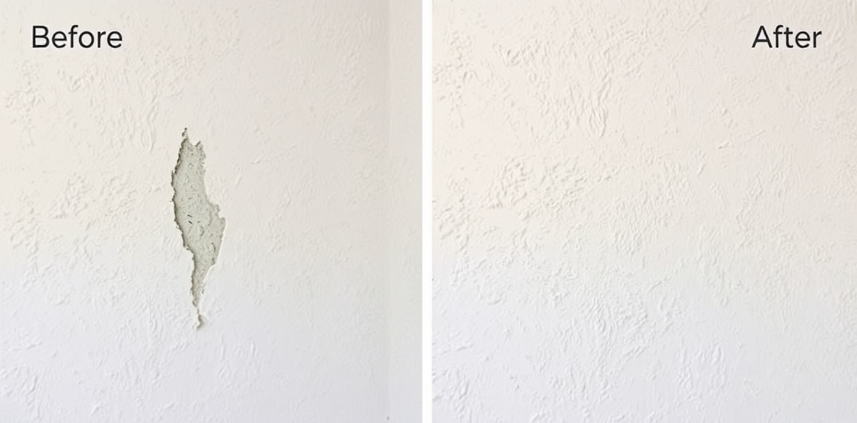 After: Drywall Repair & Texture Matching