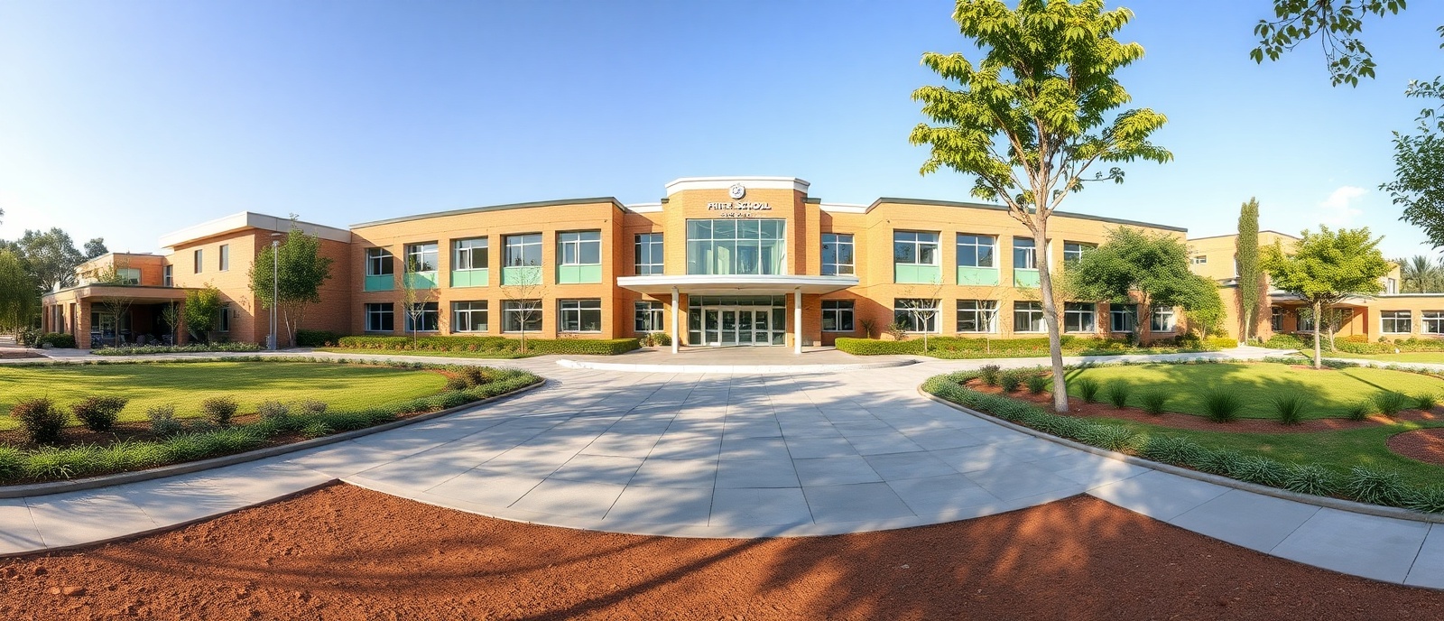 Modern African private school campus with contemporary facilities