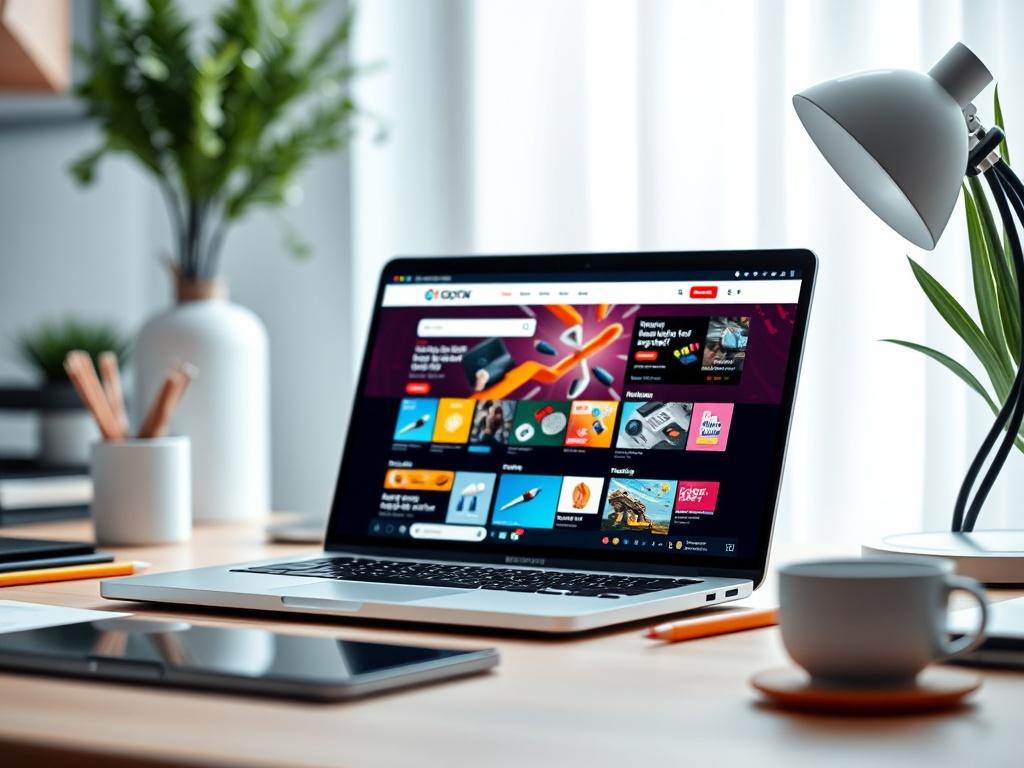 A hyper realistic close up shot of a digital marketing