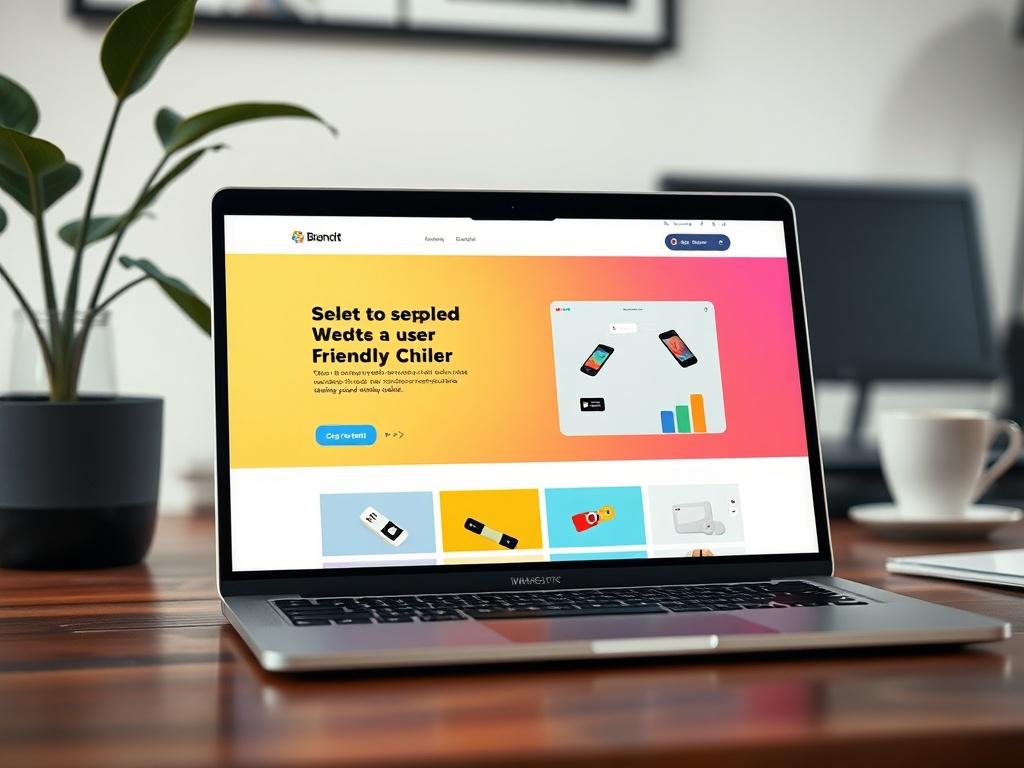 A close up shot of a beautifully designed website on