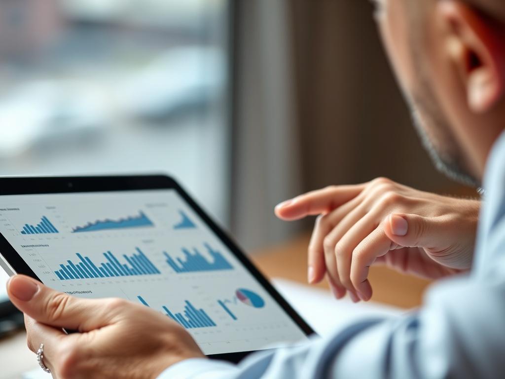 A close up shot of a financial advisor reviewing a