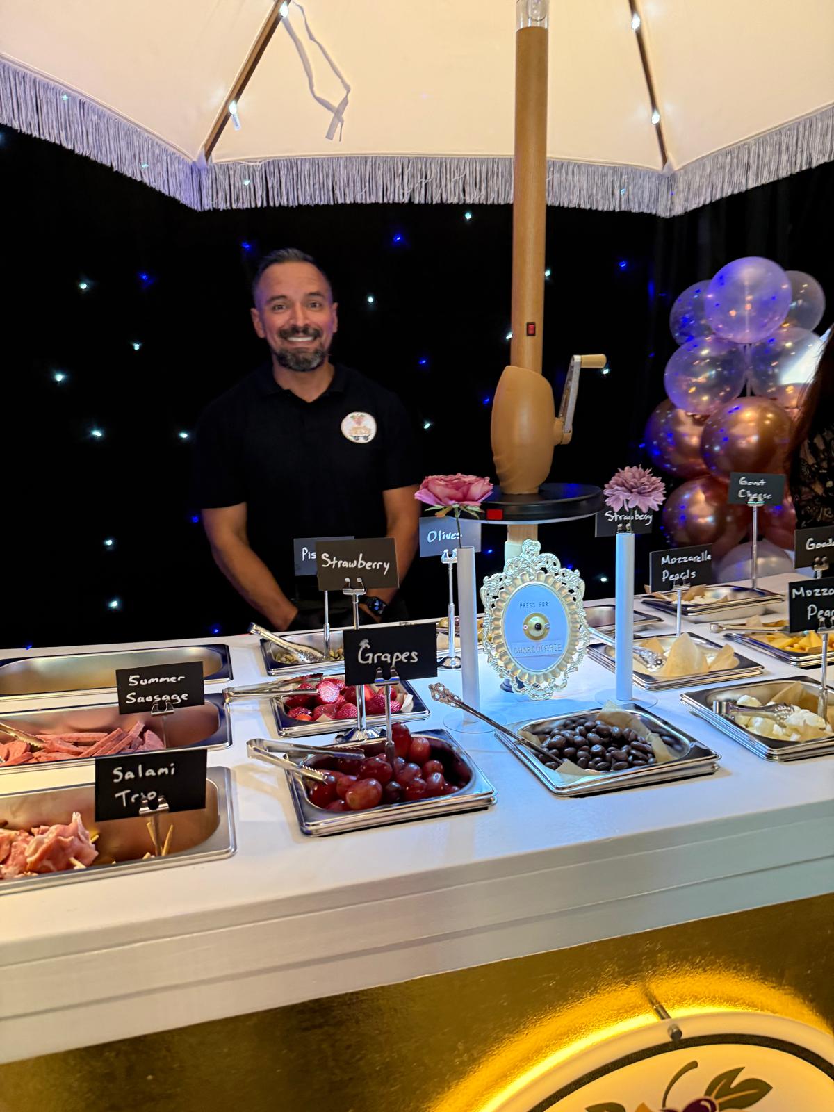 Elegant event charcuterie display