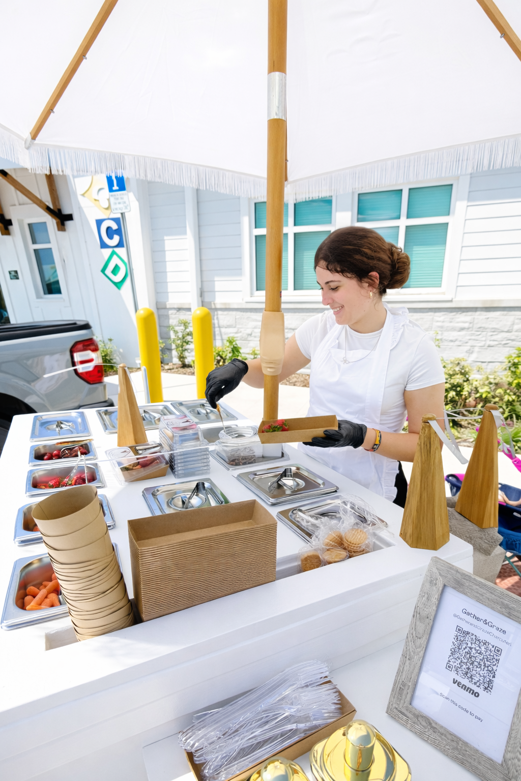 Elegant grazing table event