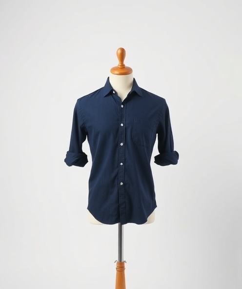 Navy Button-Up Shirt