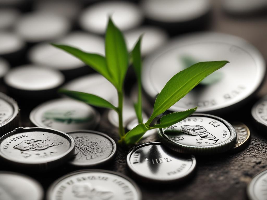 high resolution close up shot of growing plant in a