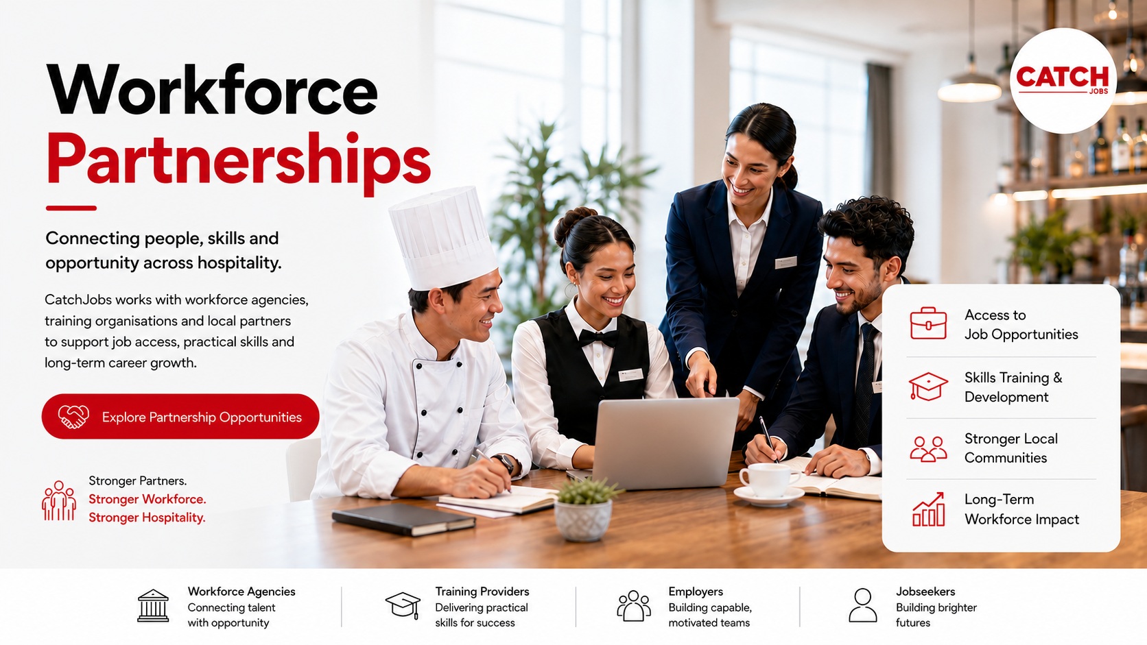 Employment advisers and jobseekers collaborating on career development and training