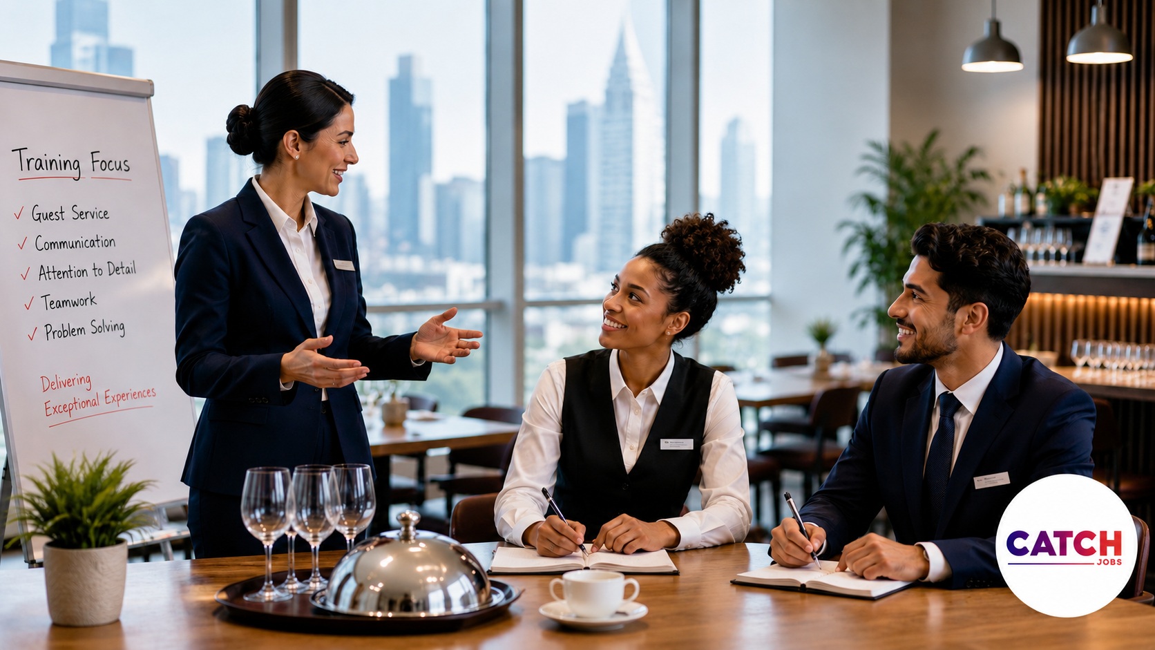 Hospitality professionals attending a professional training session