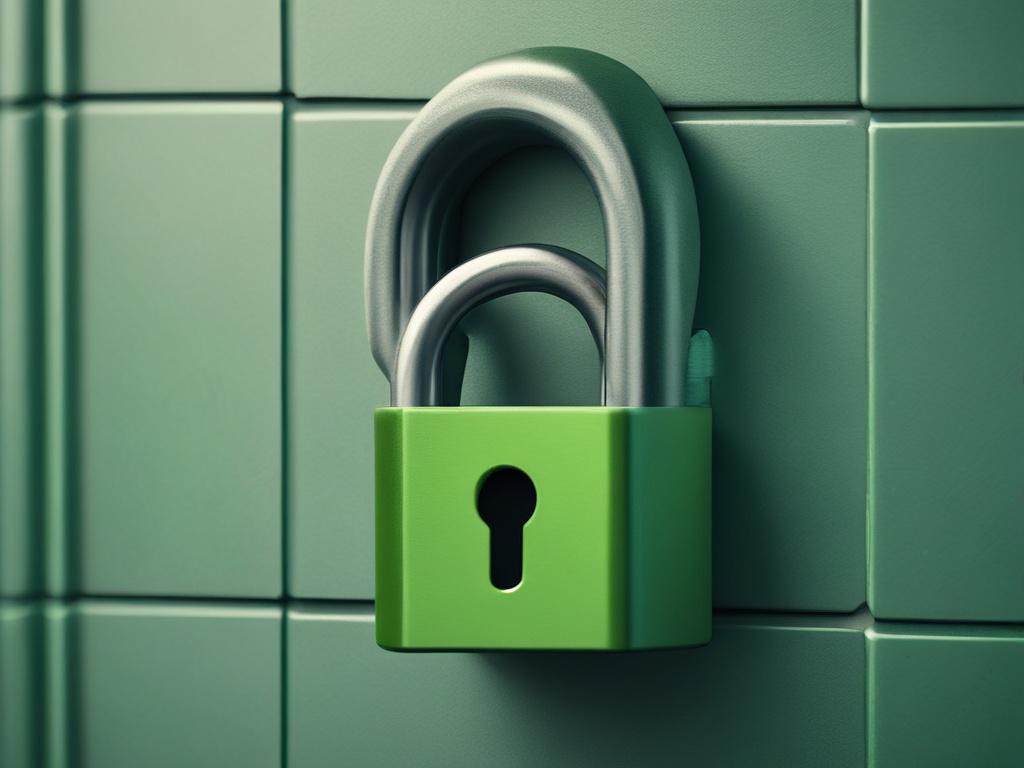 a close up shot of a secure lock symbolizing data