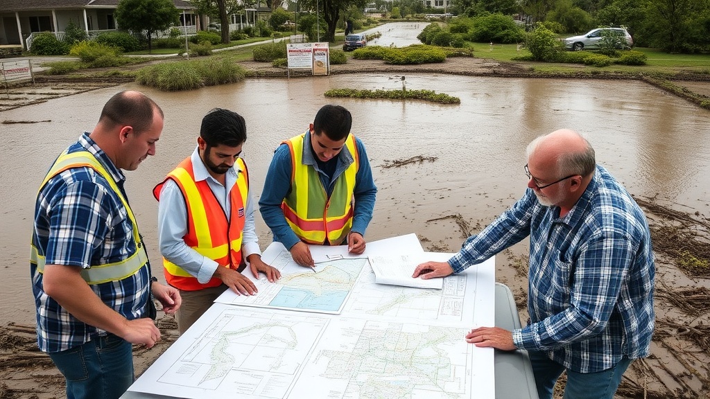 Coastal infrastructure specialists planning climate adaptation strategy