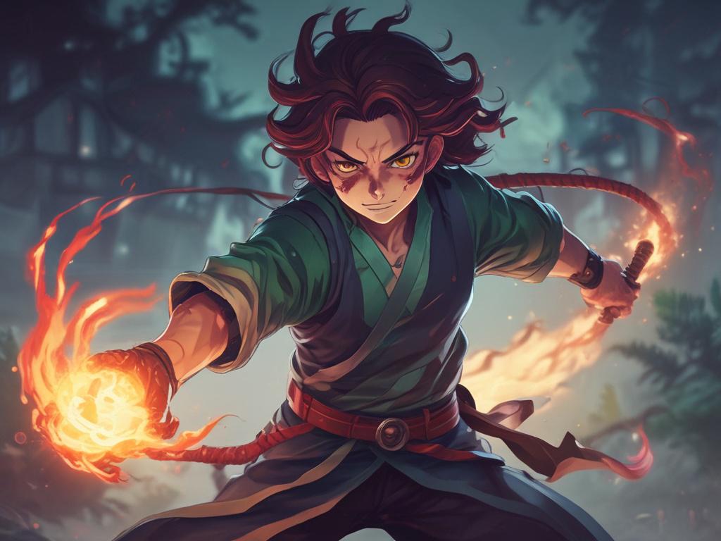 Demon Slayer, anime, action, adventure, Tanjiro Kamado