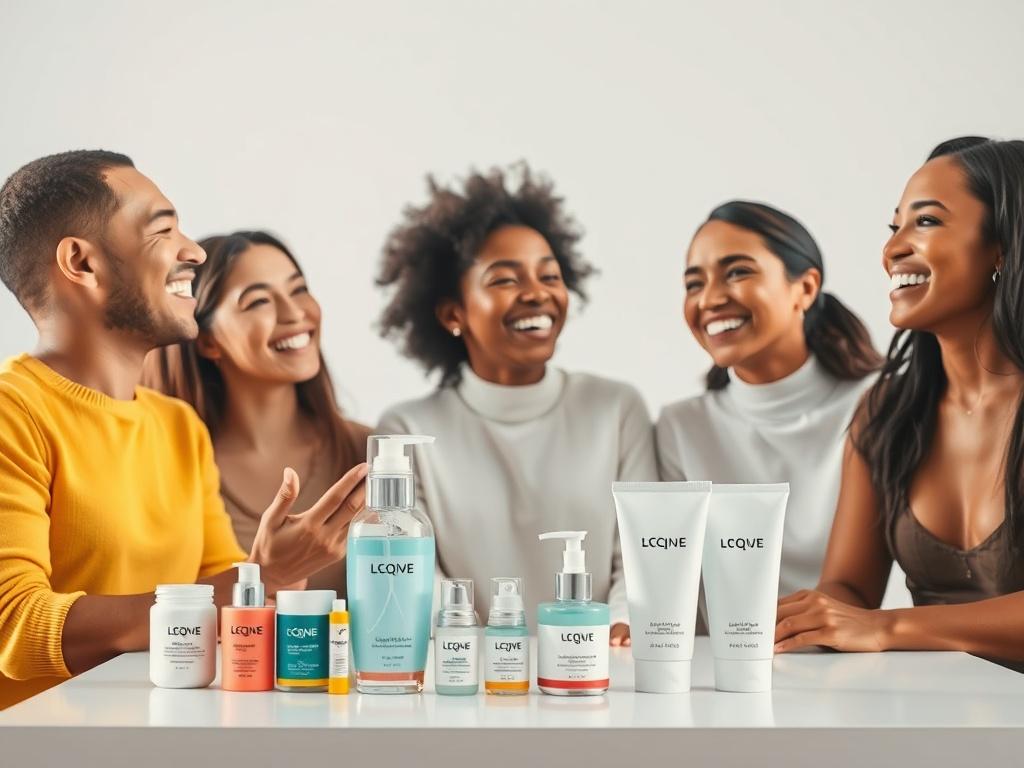 A high resolution, photorealistic image of a diverse group of