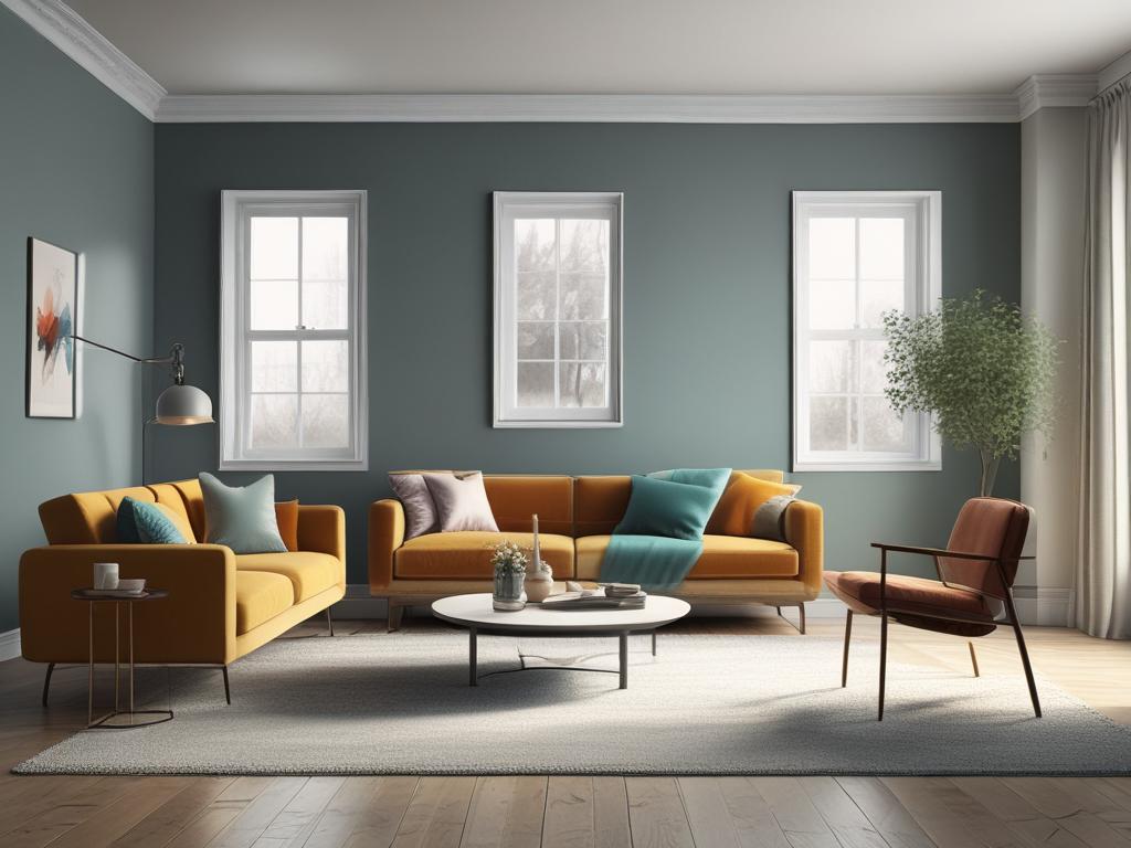 interior painting, vibrant colors, professional finish, living spaces
