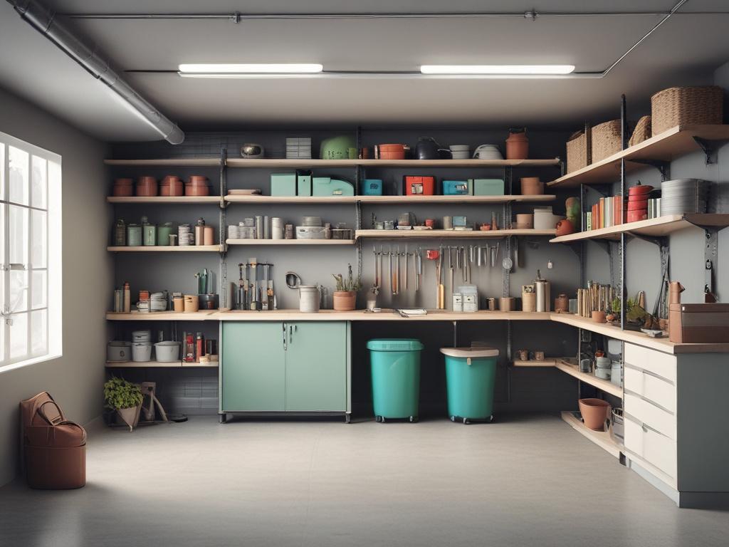 garage clean out, basement organization, shelving installation, storage solutions