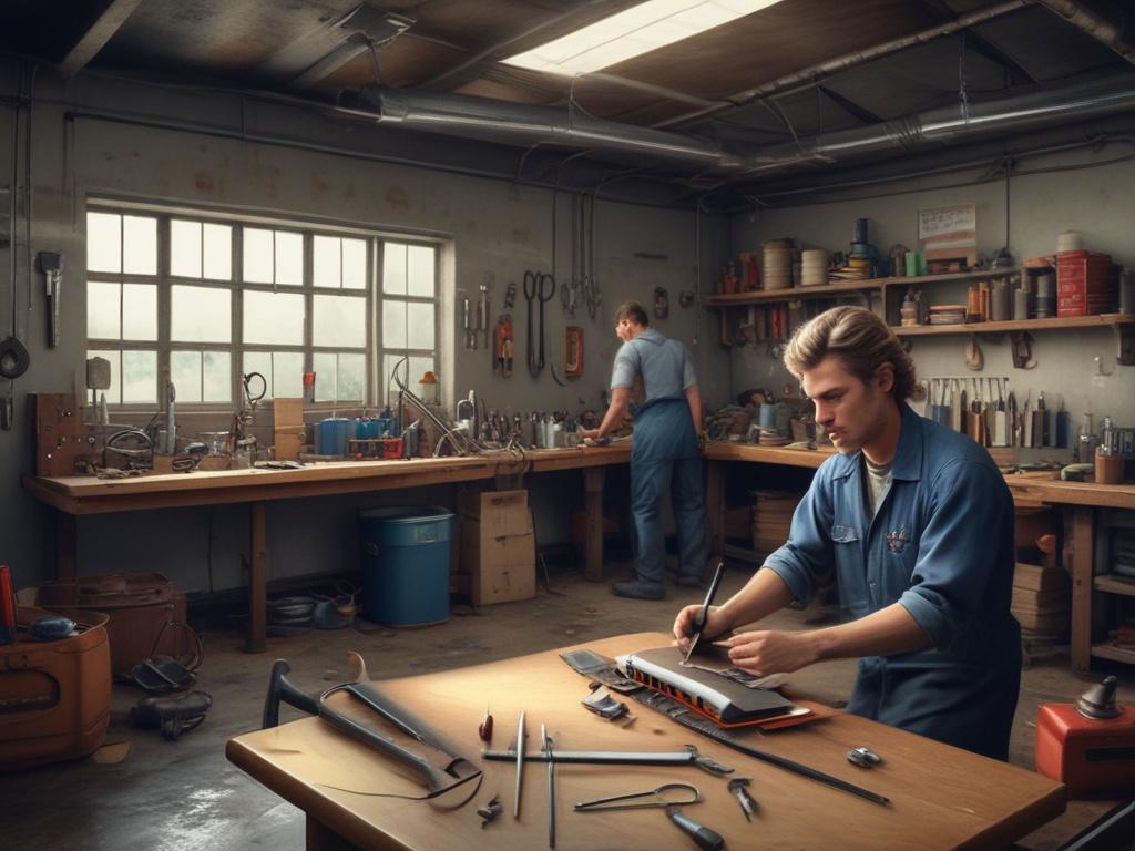 A well equipped vocational training workshop with modern tools, showcasing