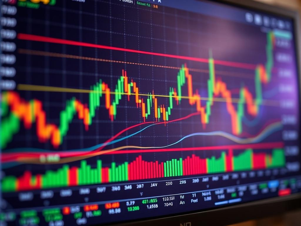 A close up shot of a high resolution stock trading