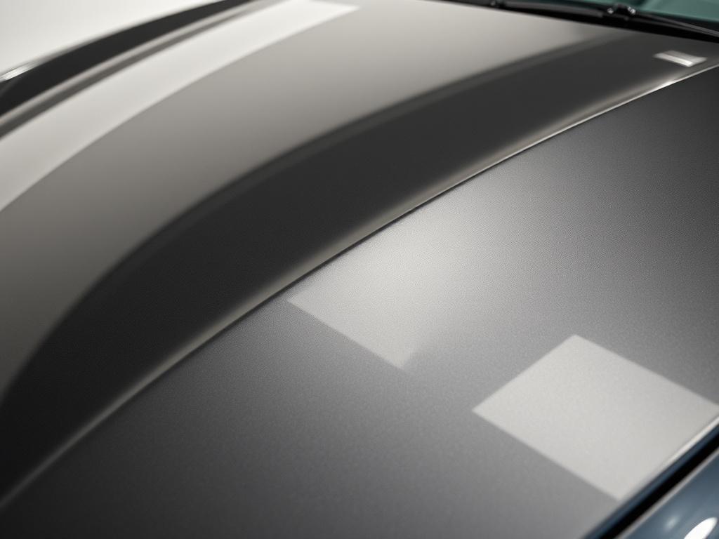 A close up image of a car hood with visible