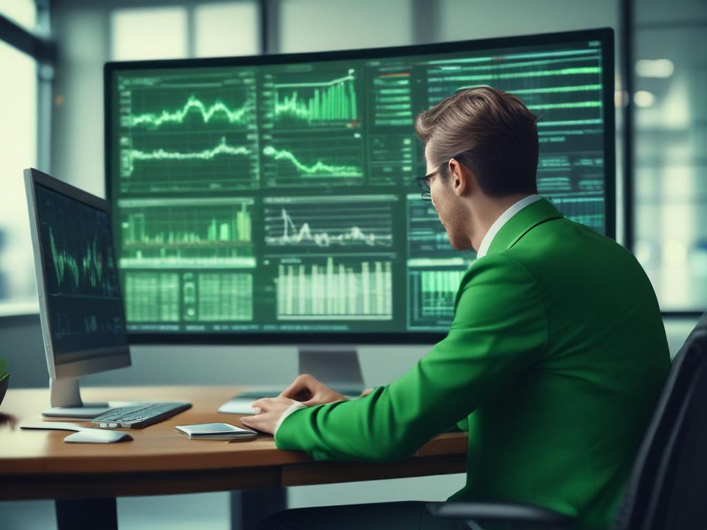 high resolution close up of a risk analyst evaluating financial