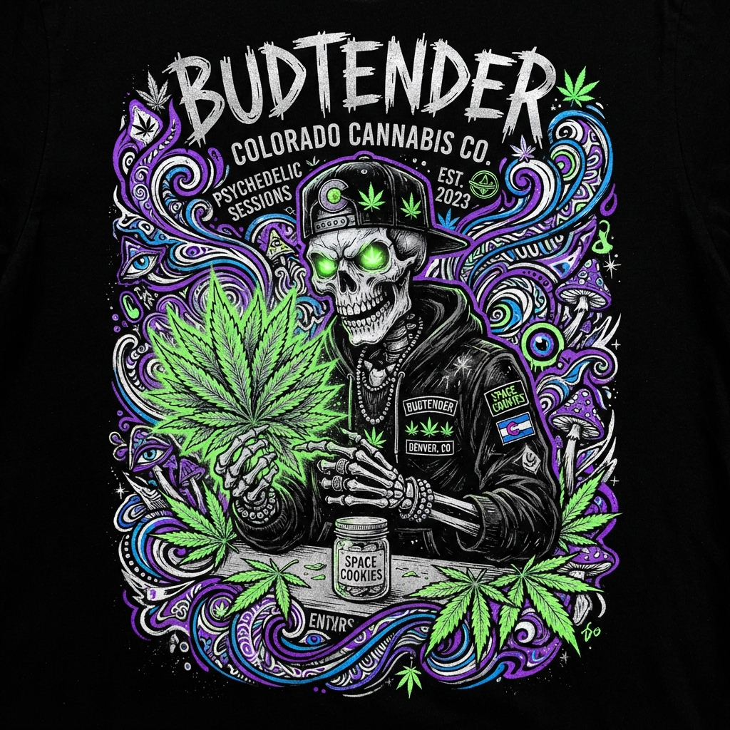 Skeleton Budtender Tee