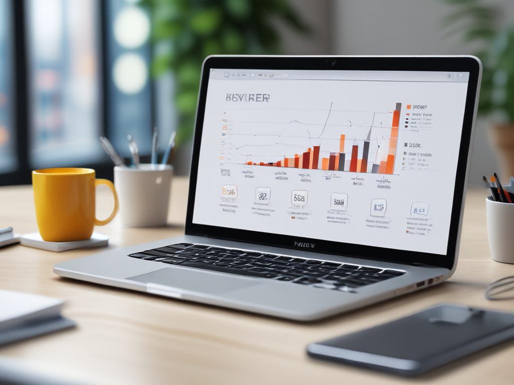 A close up shot of a digital marketing strategy concept