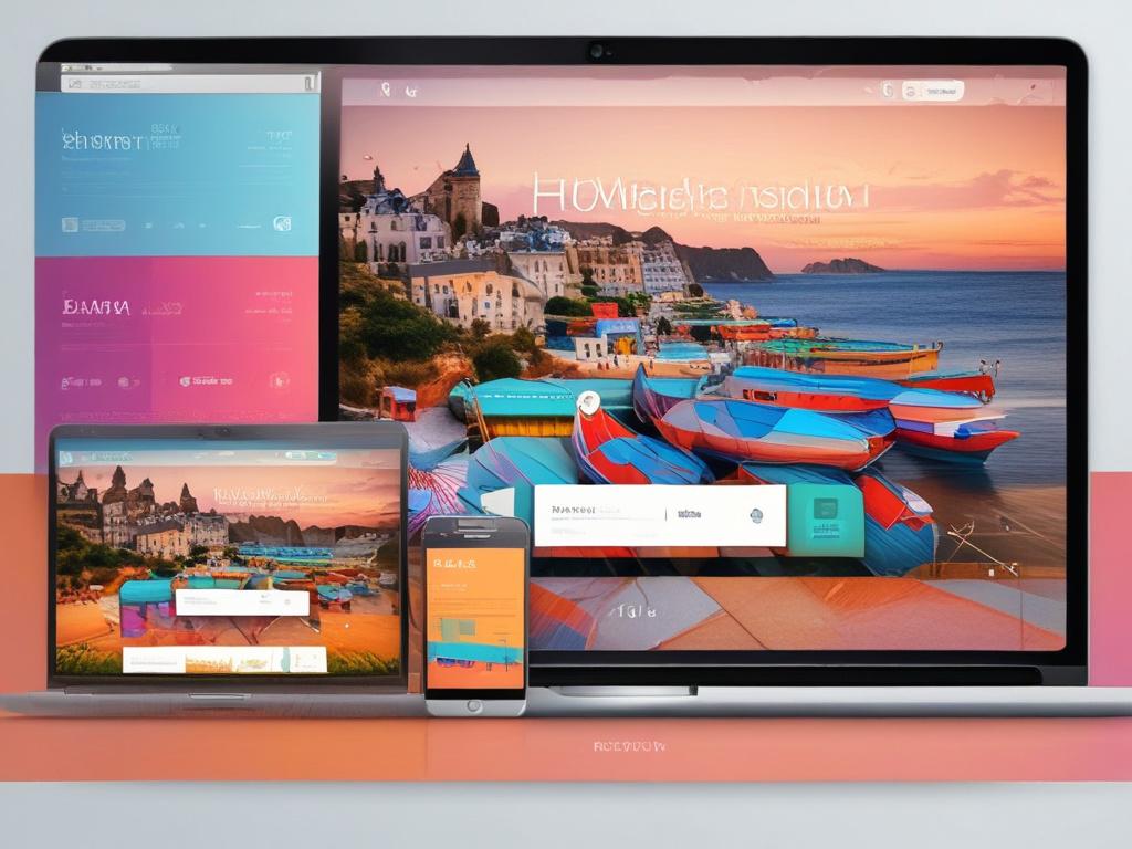 a close up of a modern website design on a