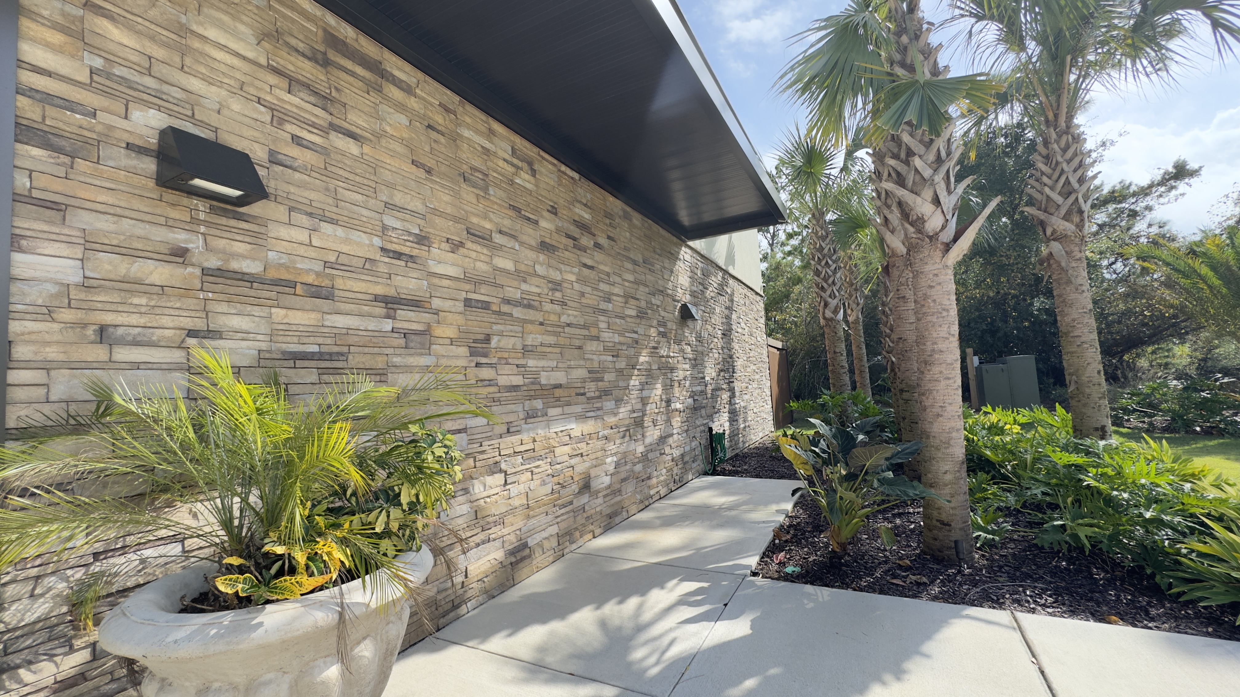 Stone siding on Orange Beach office storefront