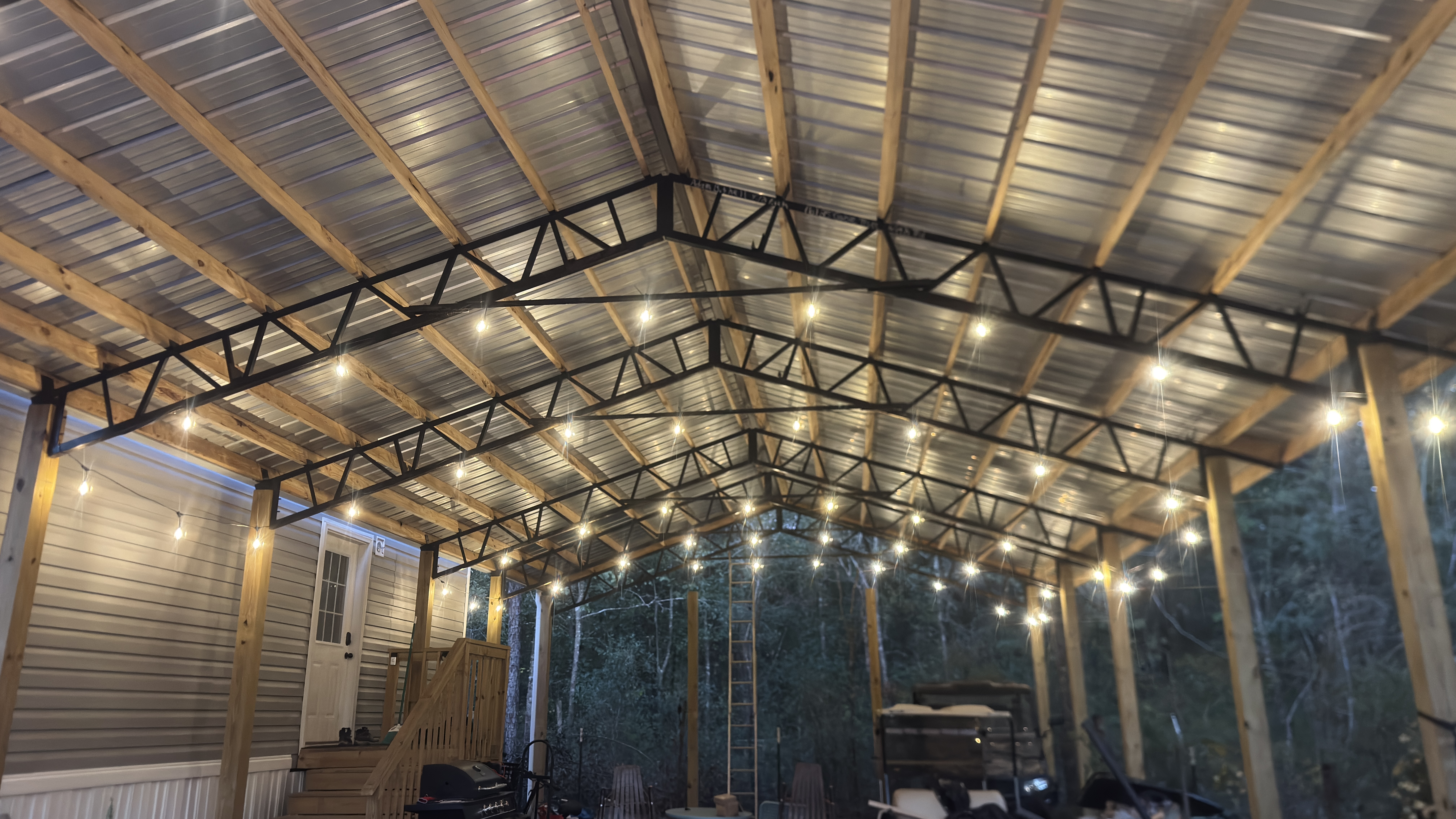 Pole barn construction