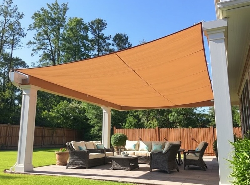 Pergola providing shade and sun protection in outdoor space
