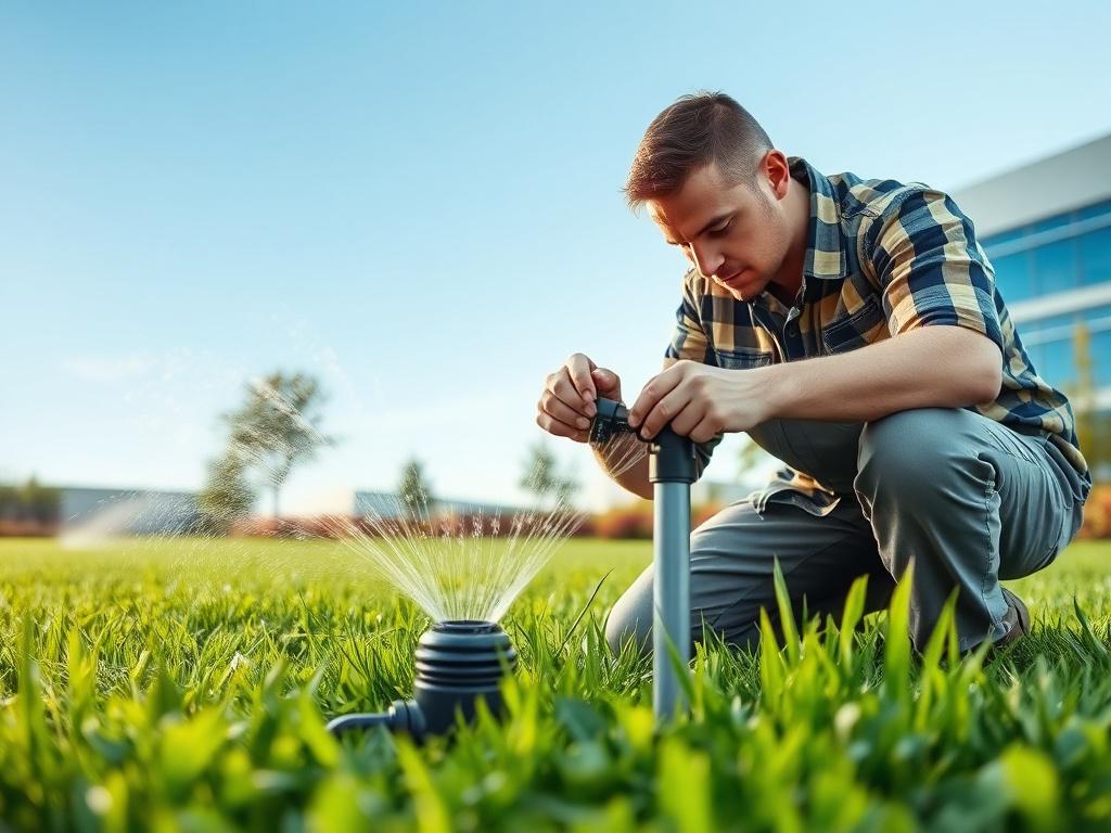 A realistic high resolution of a technician repairing a modern