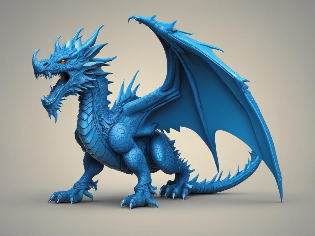 A single, highly detailed gemstone dragon miniature in a striking