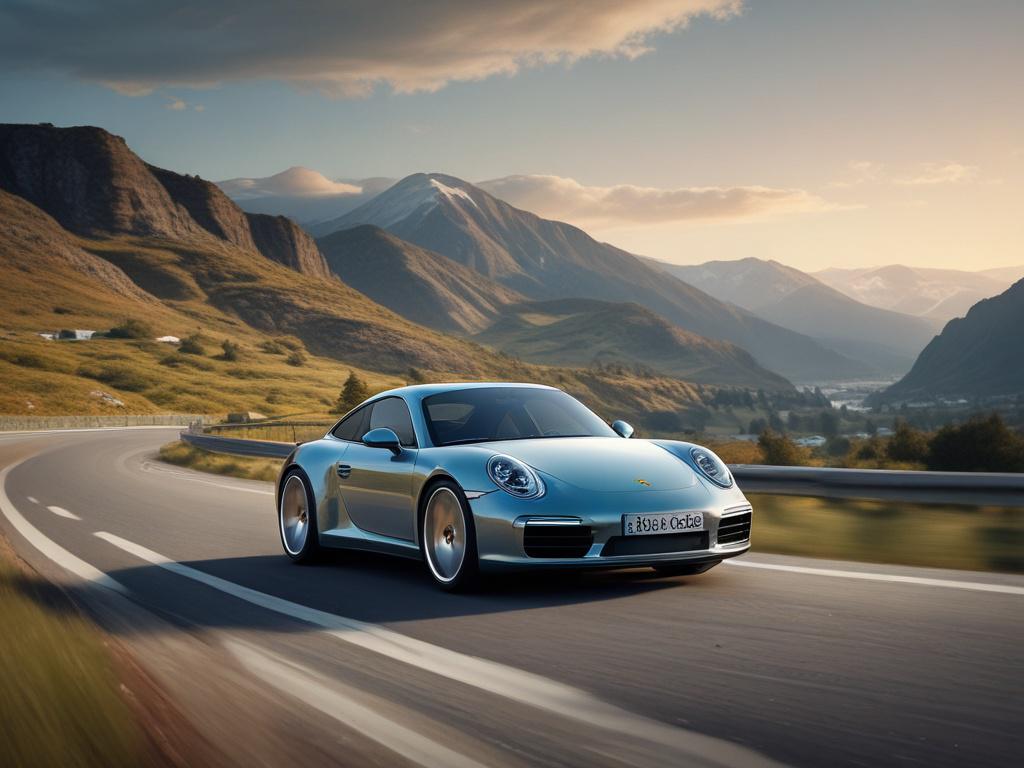 A close up shot of a Porsche Carrera S, hyper