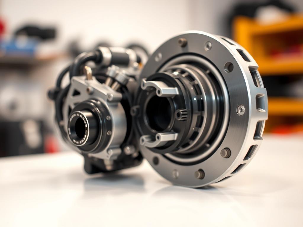 A close up shot of a high quality car part,