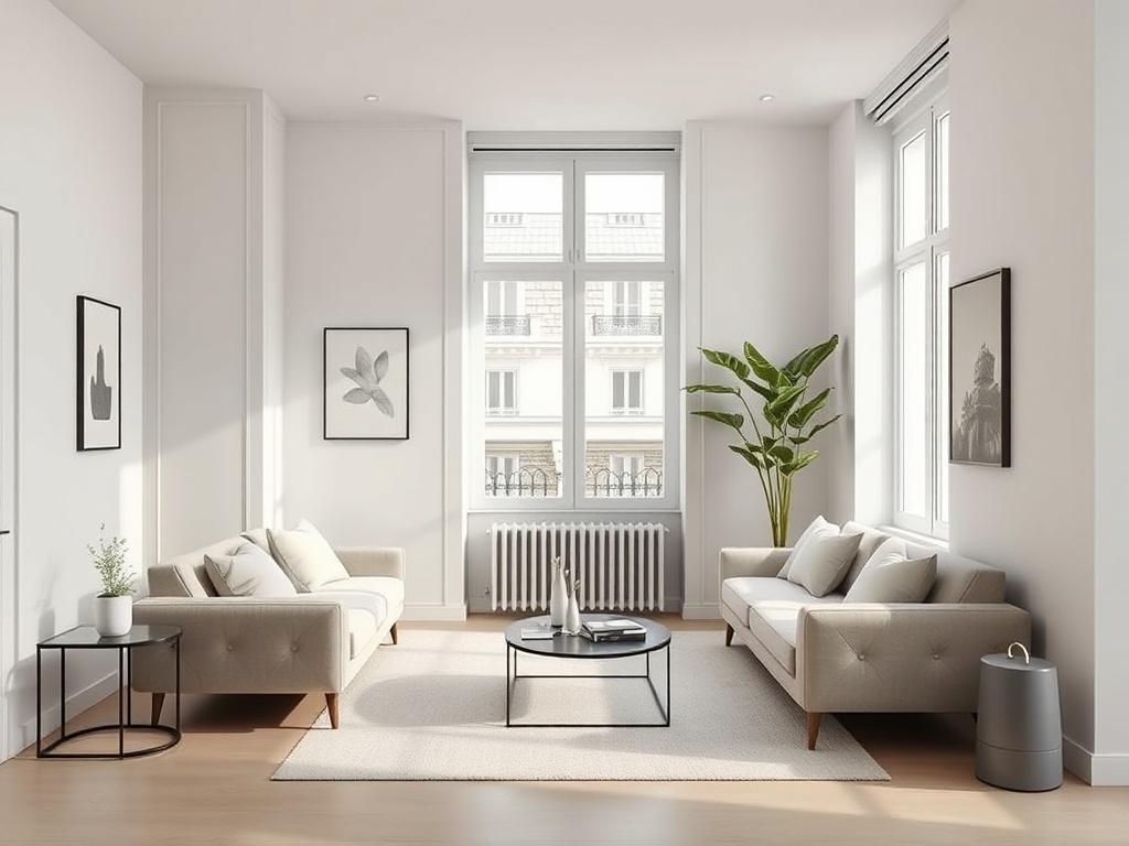 A realistic high resolution of a modern micro residence interior