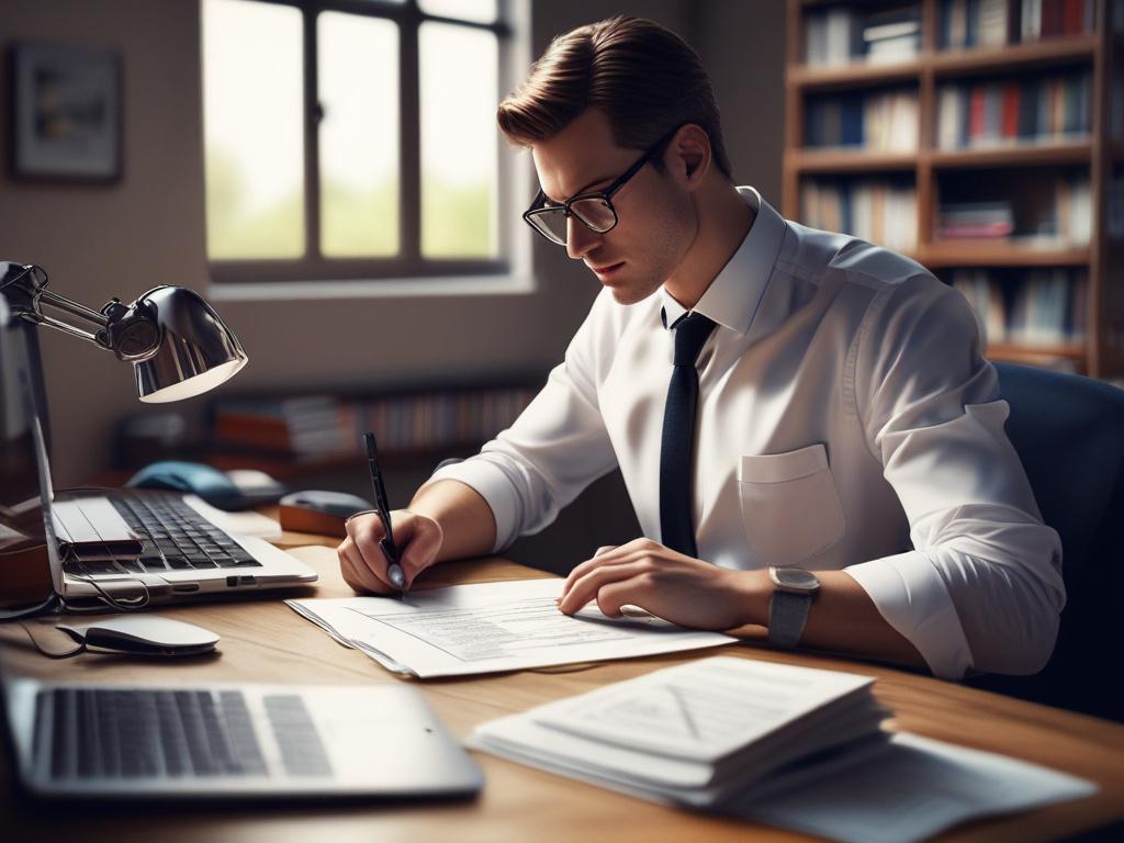 A close up shot of a translator working at a