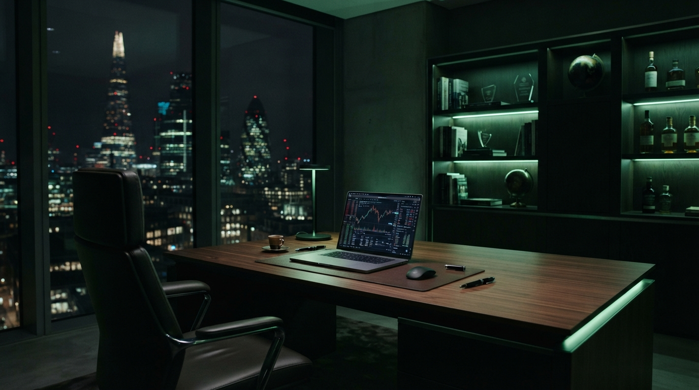 Professional financial workspace