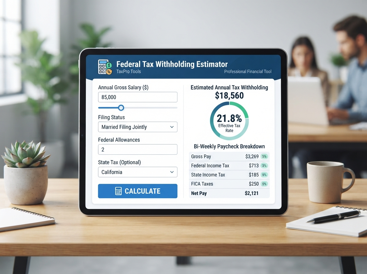 TAX WITHHOLDING CALCULATOR ESTIMATOR