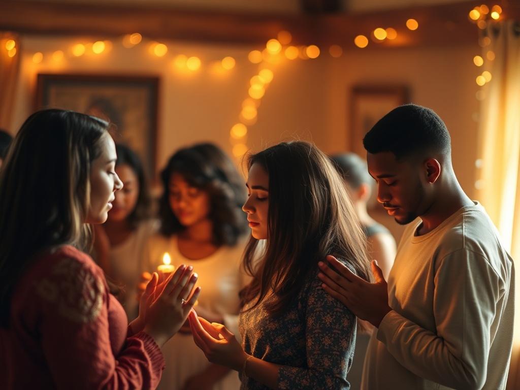 A warm image of a small group of diverse individuals