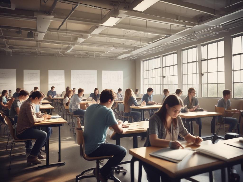 a realistic high resolution of a civil engineering class, with