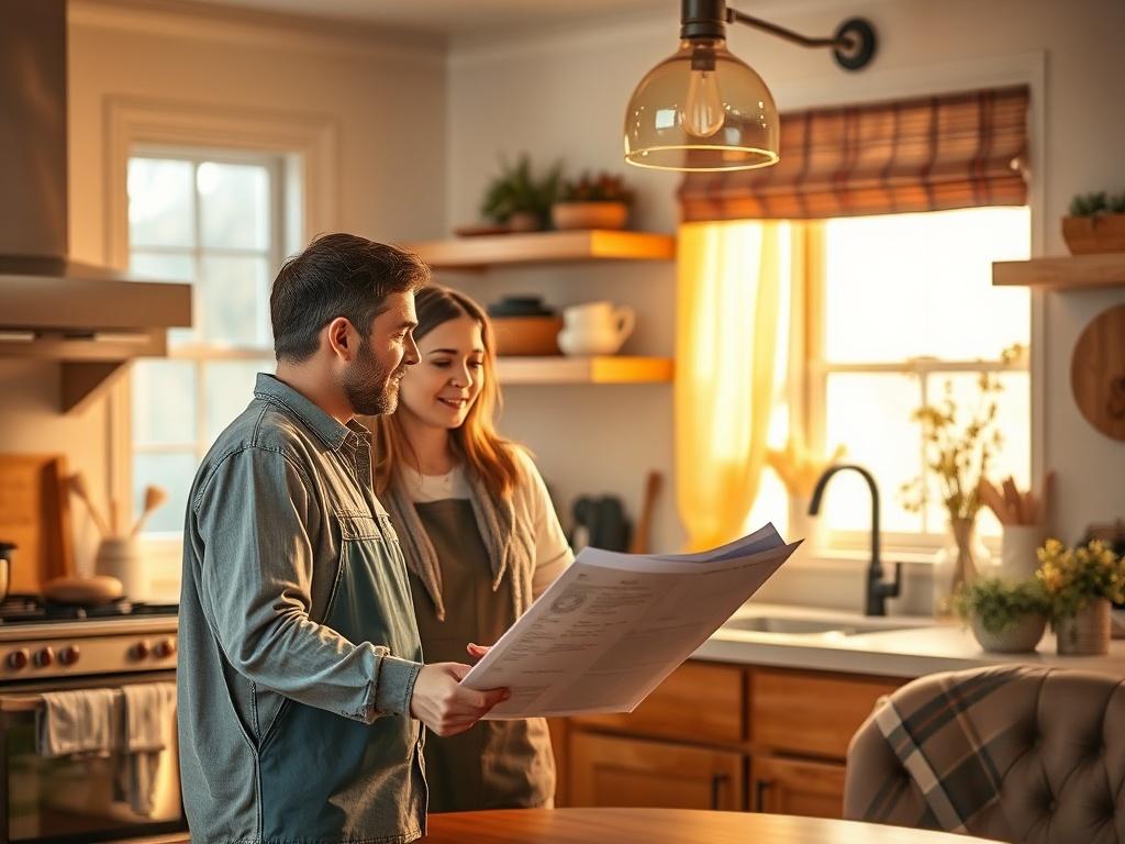 A friendly volunteer discussing renovation plans with a homeowner in