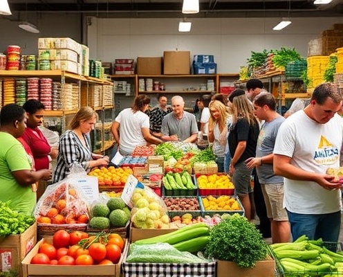 Food pantry giveaway