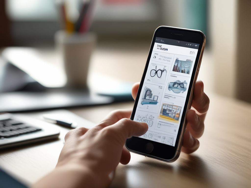 a close up of a mobile app developer working on